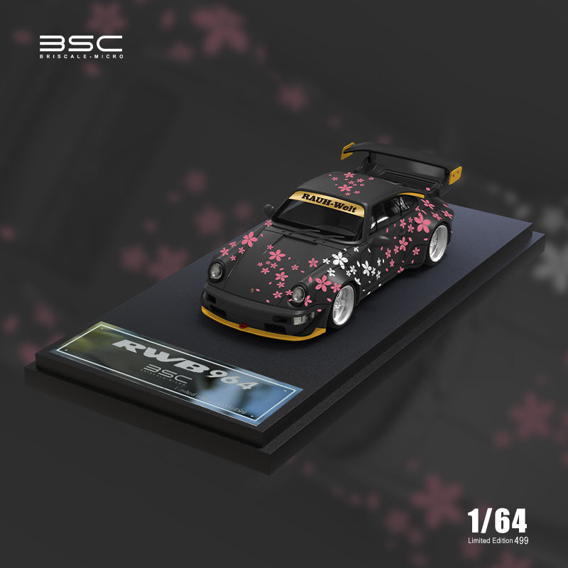 BSC 1:64 RWB 964 Sakura Black (2 Versions) – Horizon Diecast