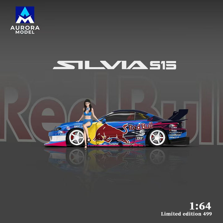 Aurora Model 1:64 Nissan Silvia S15 Red Bull Livery