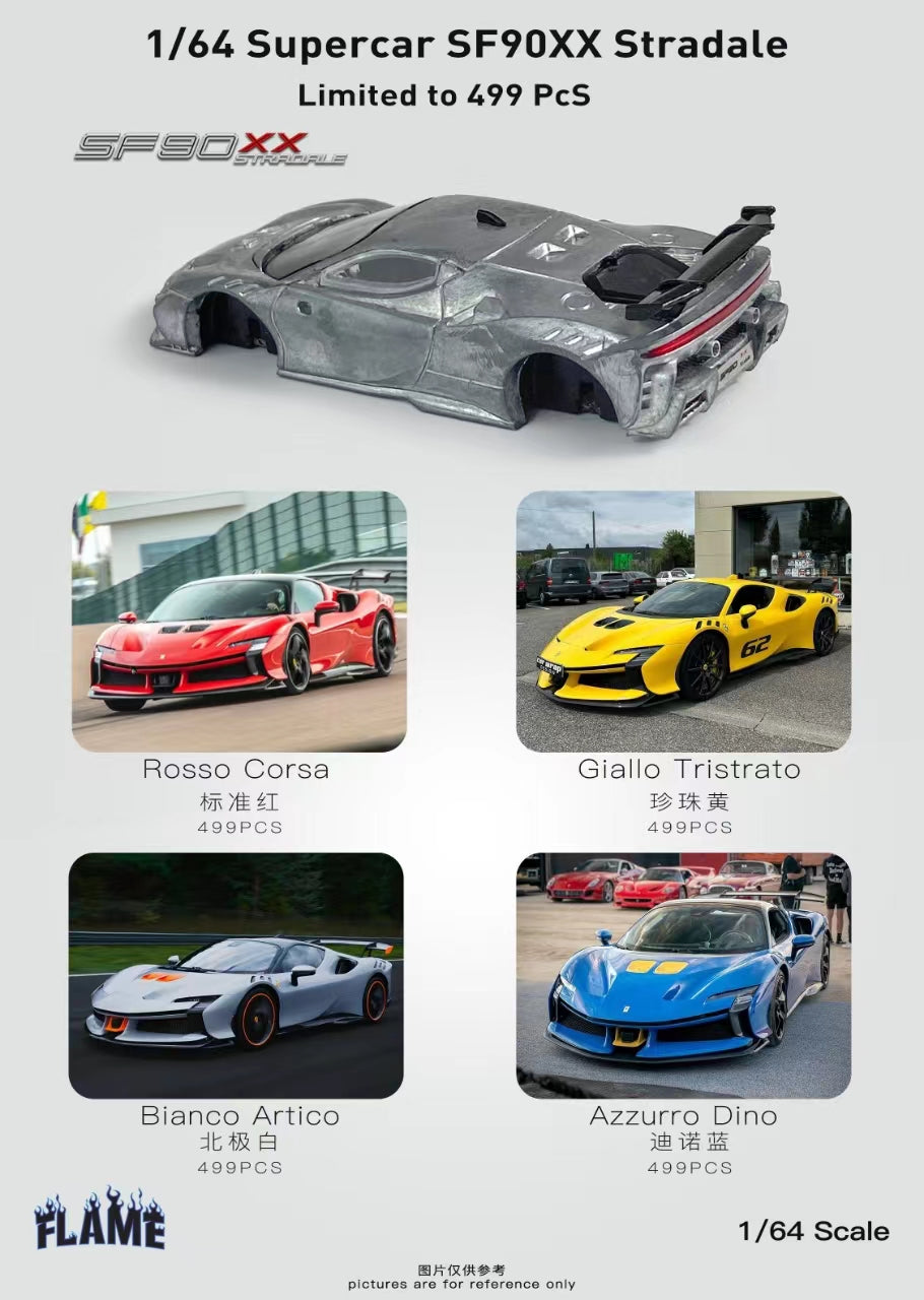 Flame 1:64 Ferrari SF90XX Stradale (4 Colors)