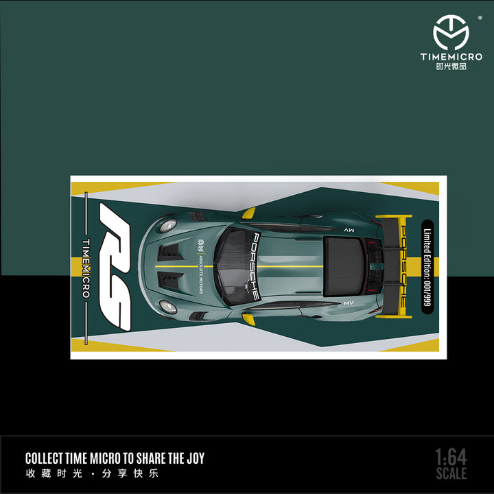 Time Micro 1:64 Porsche 911 992 GT3 RS Green Silver Livery (3 Versions)