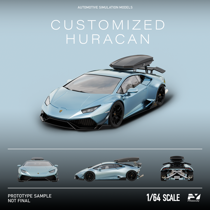 Finclassically 1:64 Lamborghini Huracan with Roof Cargo Box (3 Colors)