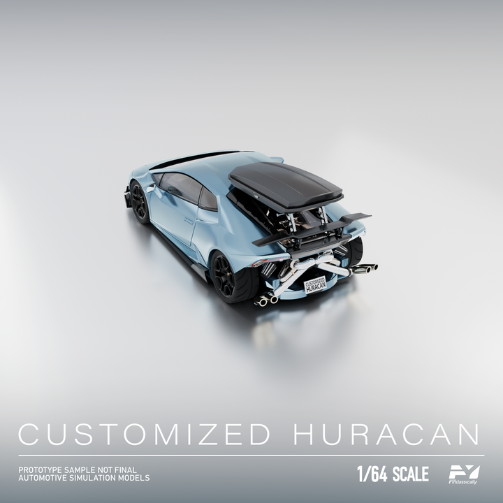Finclassically 1:64 Lamborghini Huracan with Roof Cargo Box (3 Colors)