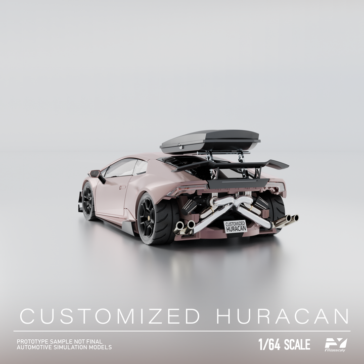Finclassically 1:64 Lamborghini Huracan with Roof Cargo Box (3 Colors)