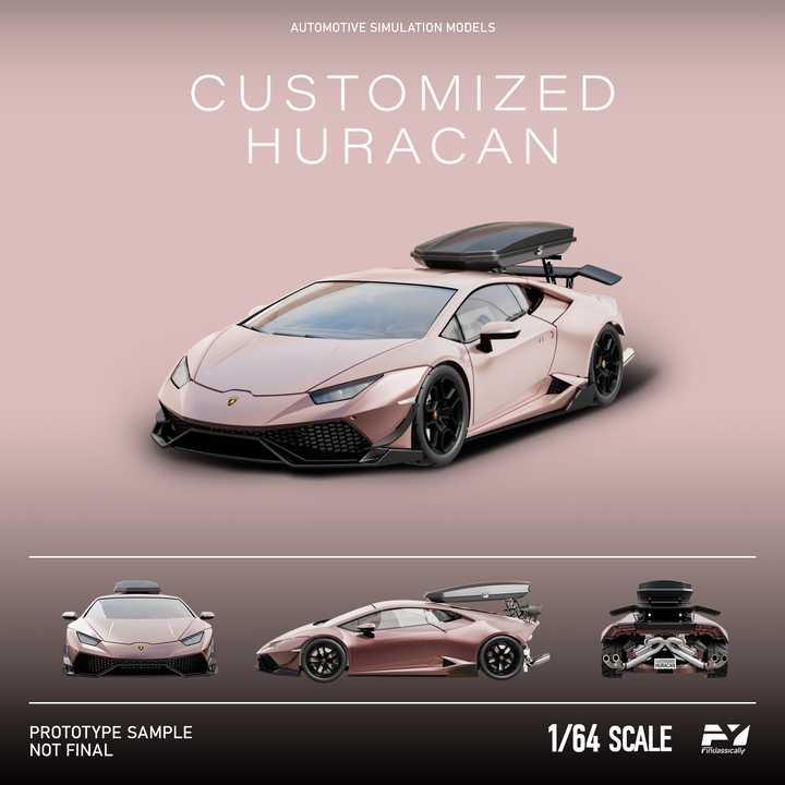 Finclassically 1:64 Lamborghini Huracan with Roof Cargo Box (3 Colors)