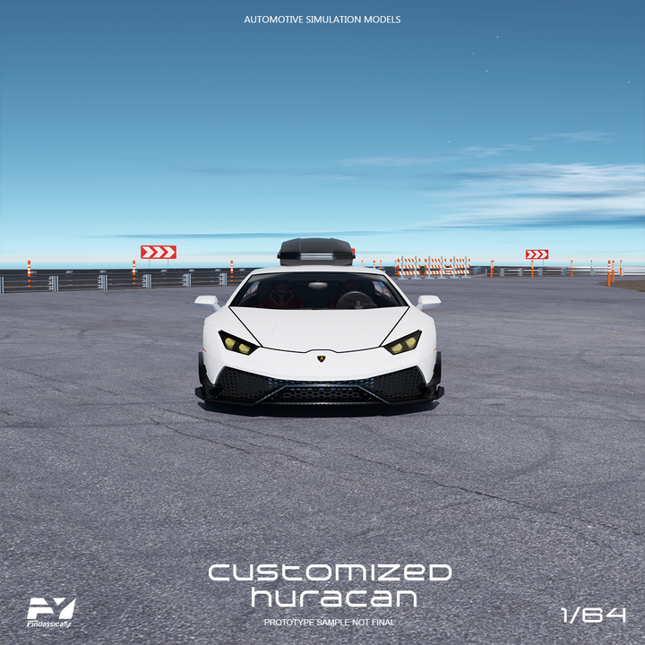 Finclassically 1:64 Lamborghini Huracan with Roof Cargo Box (3 Colors)
