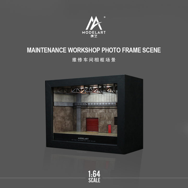 ModelArt 1:64 MAINTENANCE WORKSHOP PHOTO FRAME SCENE MA390104