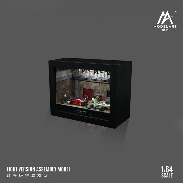 ModelArt 1:64 MAINTENANCE WORKSHOP PHOTO FRAME SCENE MA390104