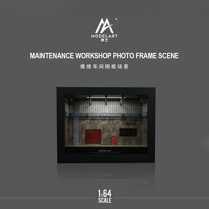 ModelArt 1:64 MAINTENANCE WORKSHOP PHOTO FRAME SCENE MA390104