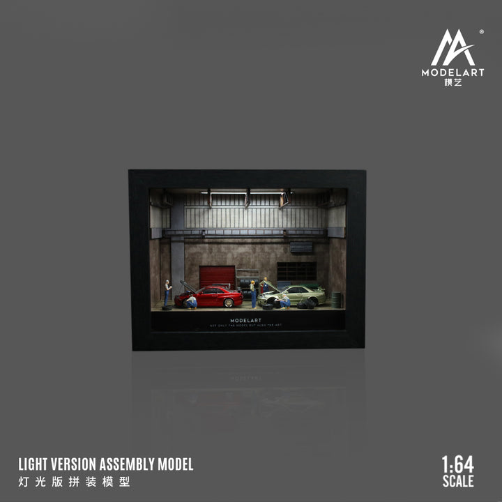 ModelArt 1:64 MAINTENANCE WORKSHOP PHOTO FRAME SCENE MA390104