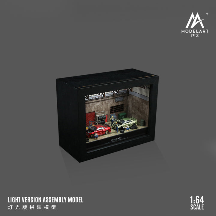 ModelArt 1:64 MAINTENANCE WORKSHOP PHOTO FRAME SCENE MA390104