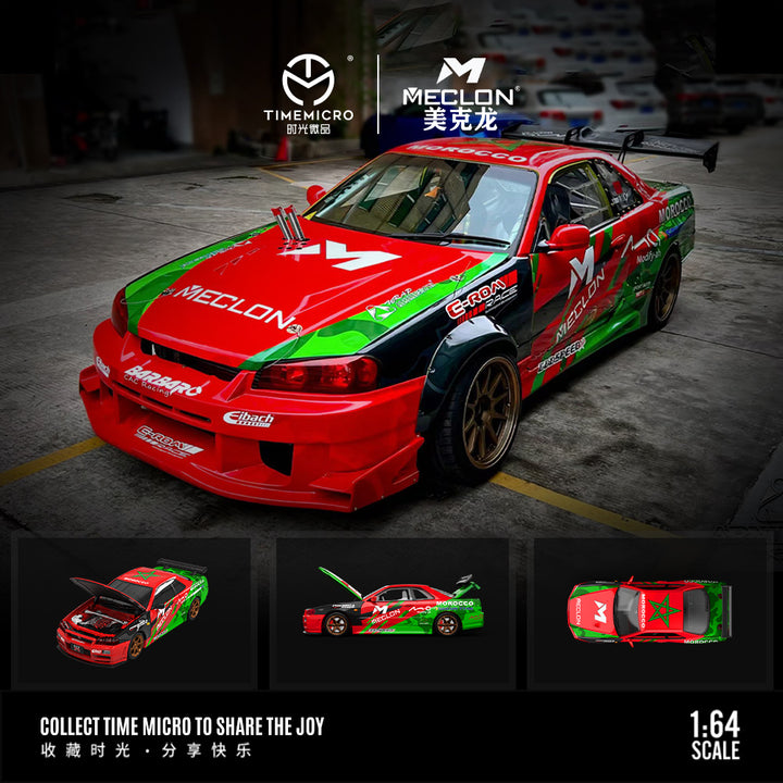 Time Micro 1:64 Nissan GT-R R34 MECLON (3 Versions) TM646310