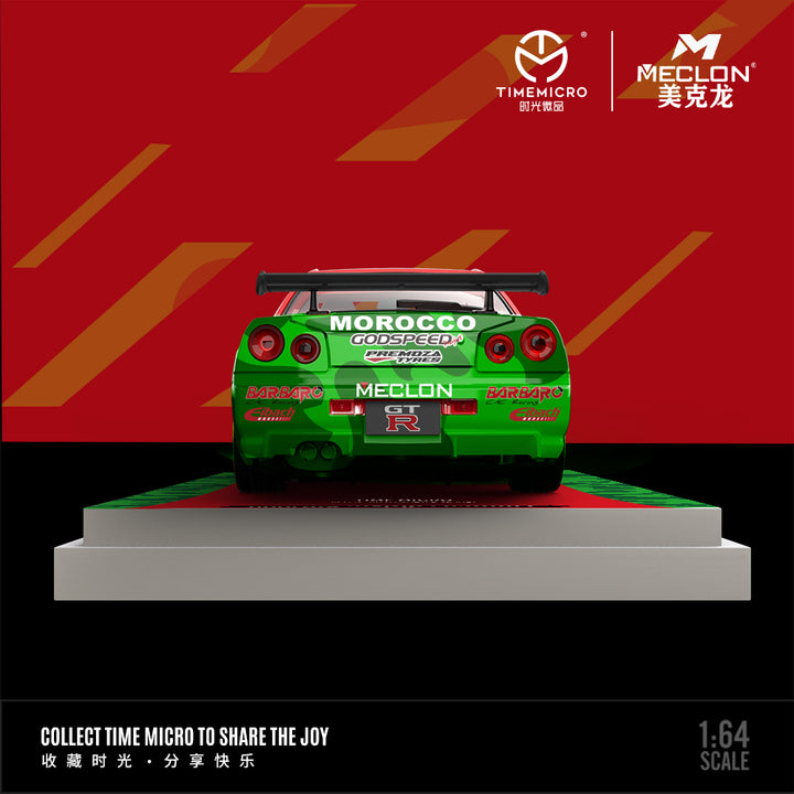 Time Micro 1:64 Nissan GT-R R34 MECLON (3 Versions) TM646310