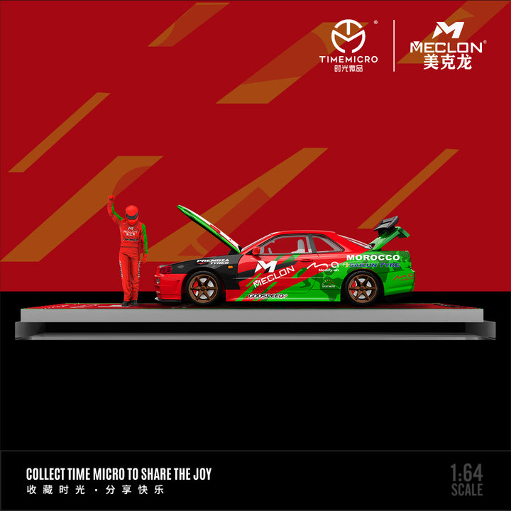 Time Micro 1:64 Nissan GT-R R34 MECLON (3 Versions) TM646310
