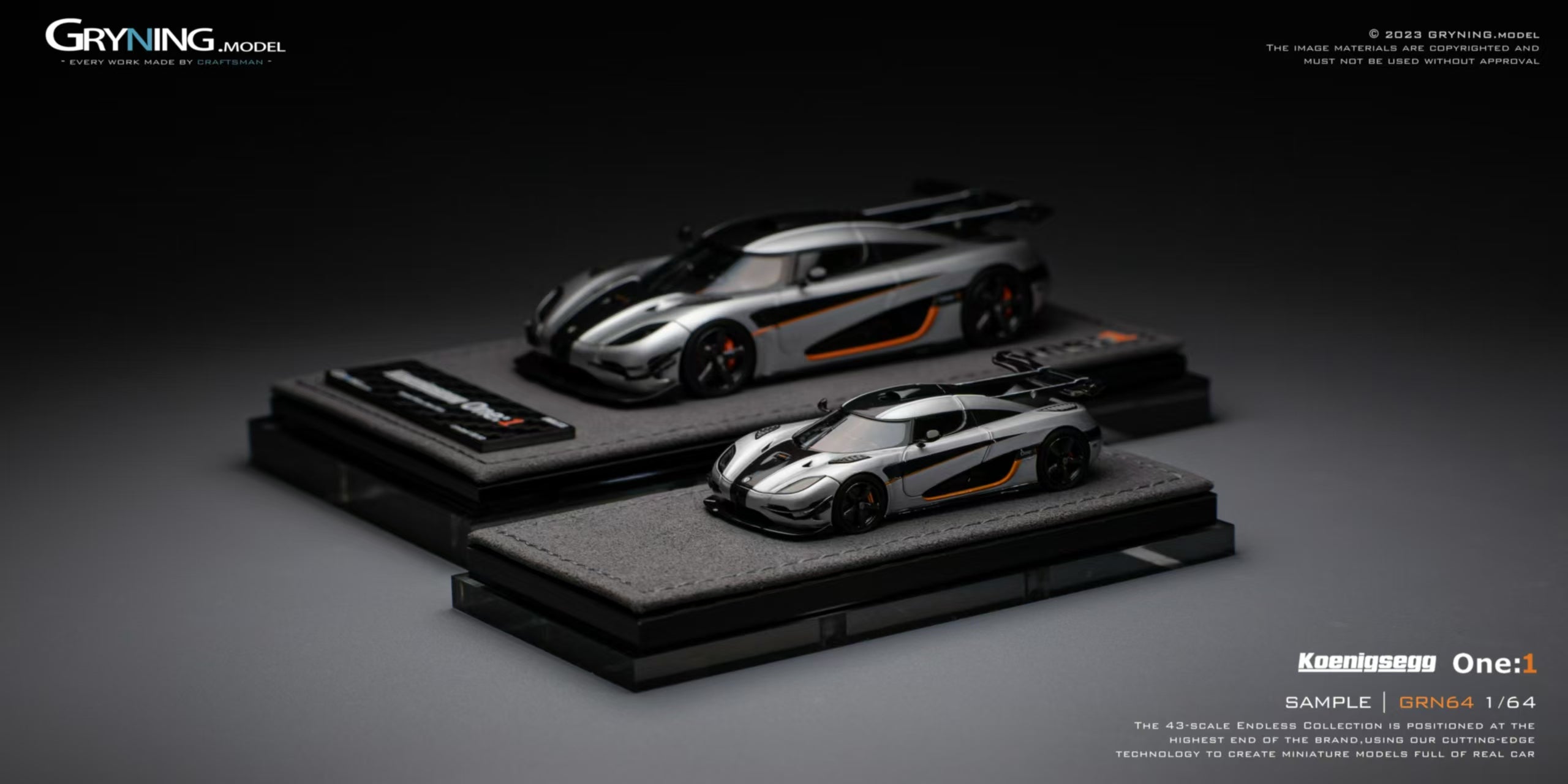 Preorder] GRYNING Model 1:64 GRN 64 Koenigsegg One:1 (2
