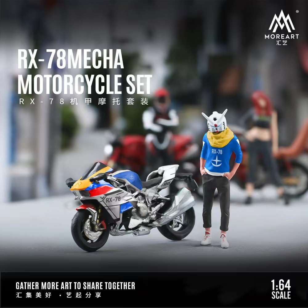MoreArt 1:64 RX-78 Mecha Motorcycle Set MO222046 – Horizon Diecast