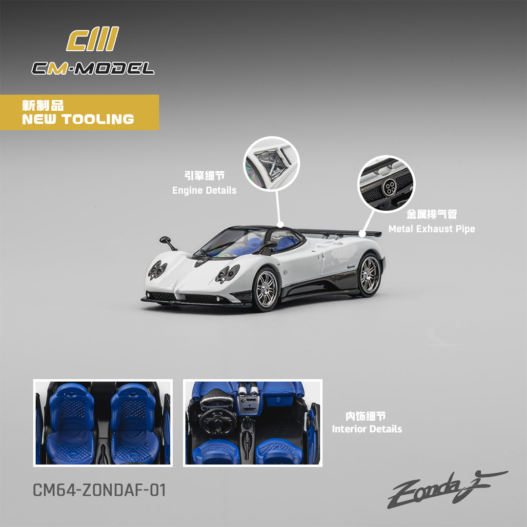 Preorder] CM Model 1:64 Pagani ZondaF Pearl white CM64-ZondaF-01