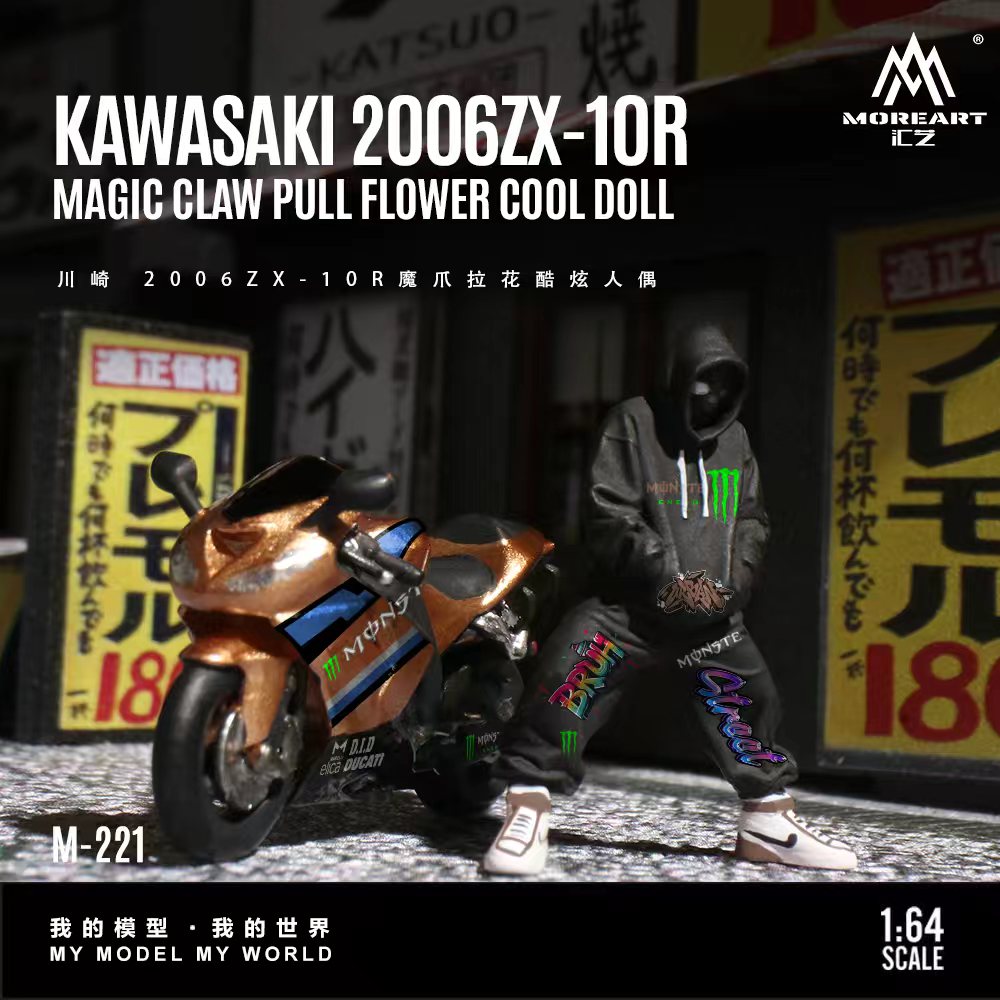 Preorder] MoreArt 1:64 KAWASAKI 2006ZX-10RMAGIC CLAW PULL FLOWER
