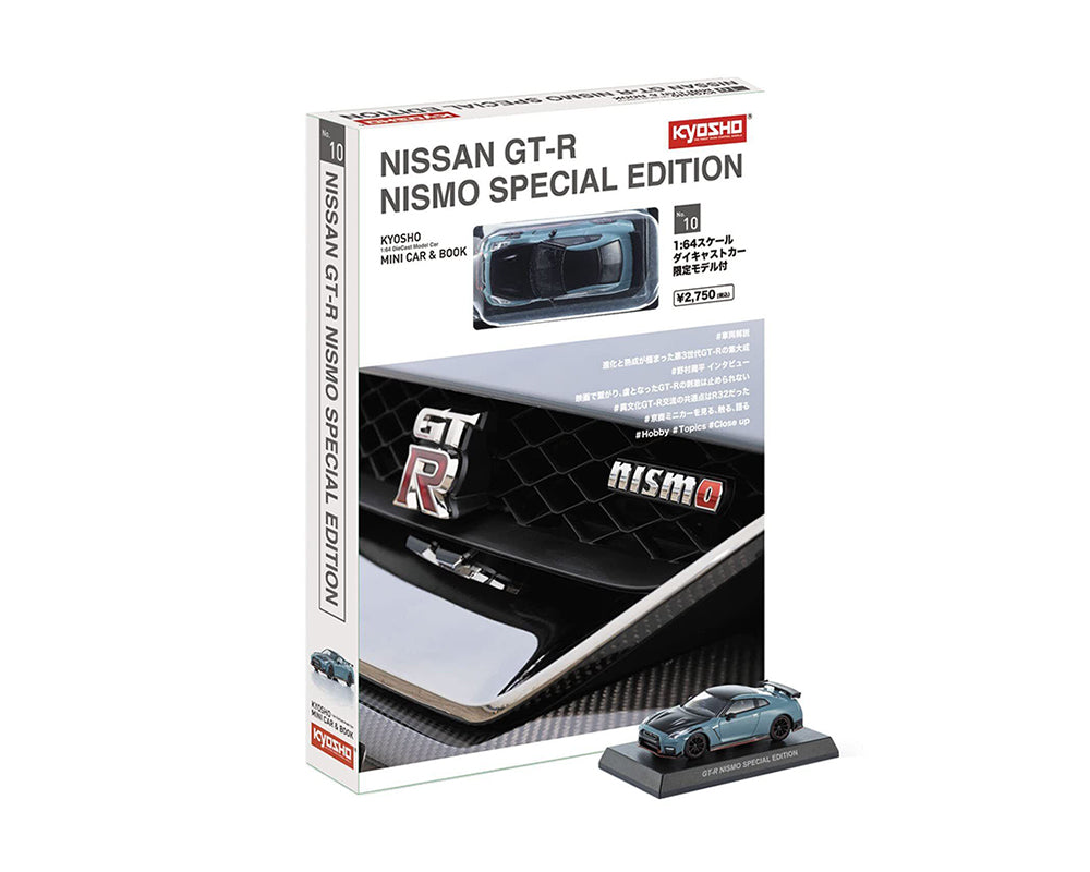 Kyosho 1:64 Mini Car & Book Nissan GT-R Nismo 2022 Limited Edition – G –  Horizon Diecast