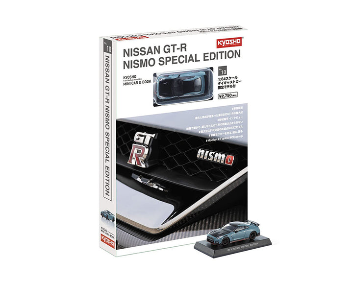 Kyosho 1:64 Mini Car & Book Nissan GT-R Nismo 2022 Limited Edition – Grey