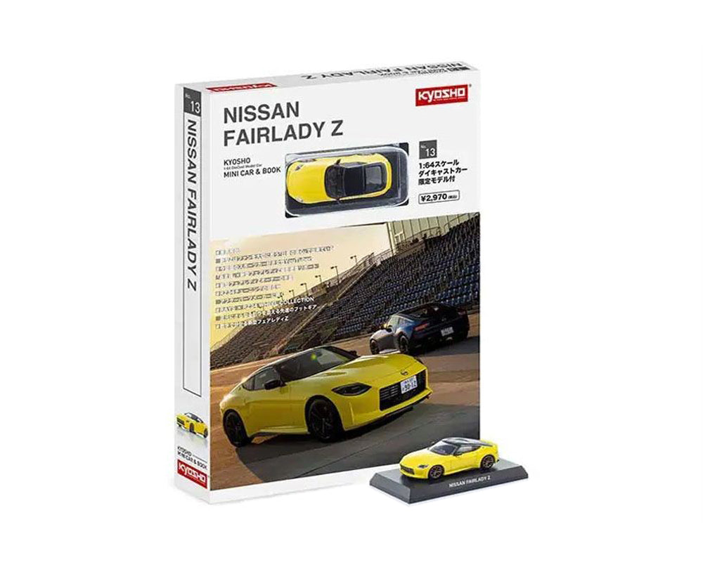 [Preorder] Kyosho 1:64 Mini Car & Book Nissan Fairlady Z Limited Edition –  Yellow