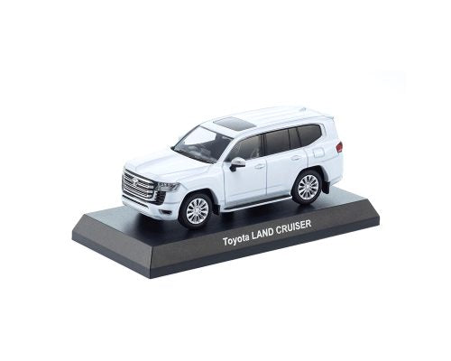 Kyosho 1:64 Mini Car & Book Toyota Land Cruiser Limited Edition – White