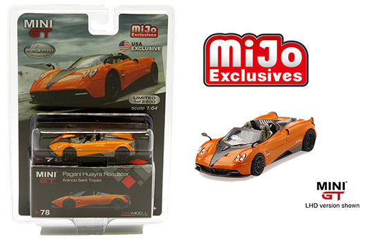 Mini GT 1:64 Pagani Huayra Roadster Arancio Saint Tropez