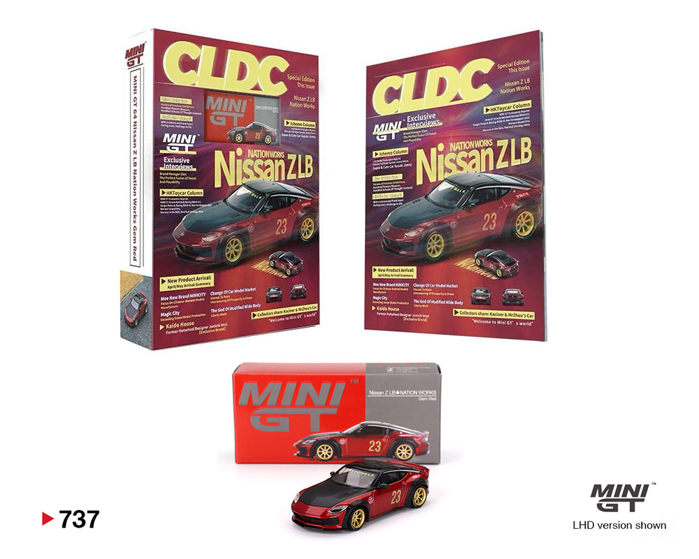 Mini GT 1:64 CLDC Magazine with Nissan Z LB Nation Works – China