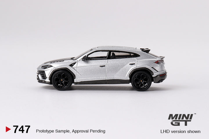 Mini GT 1:64 Lamborghini Urus Performante Grigio Nimbus MGT00747 side
