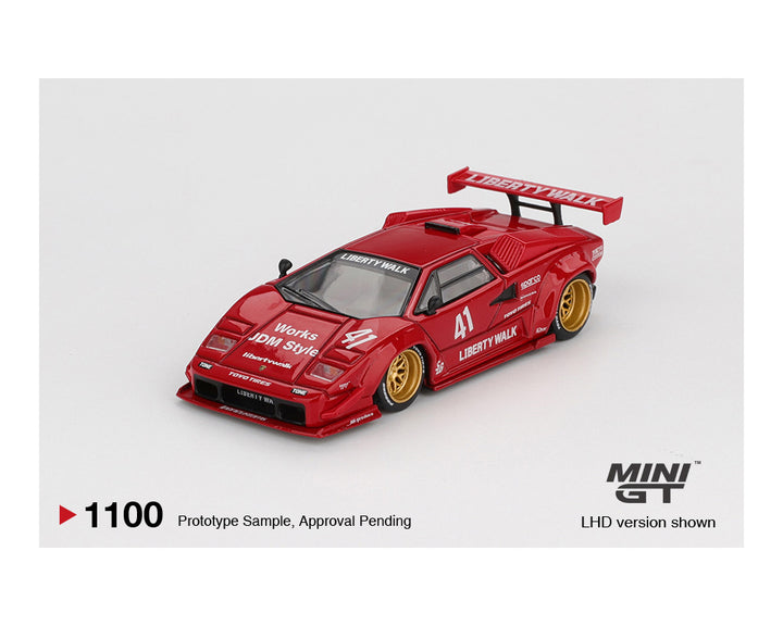 Mini GT 1:64 Lamborghini Countach LB-WORKS – Red MGT01100-BL