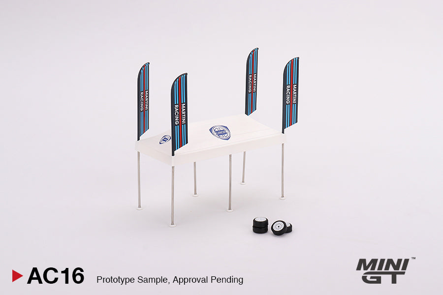 Mini GT 1:64 Paddock Service Tent Set - Martini Racing MGTAC16
