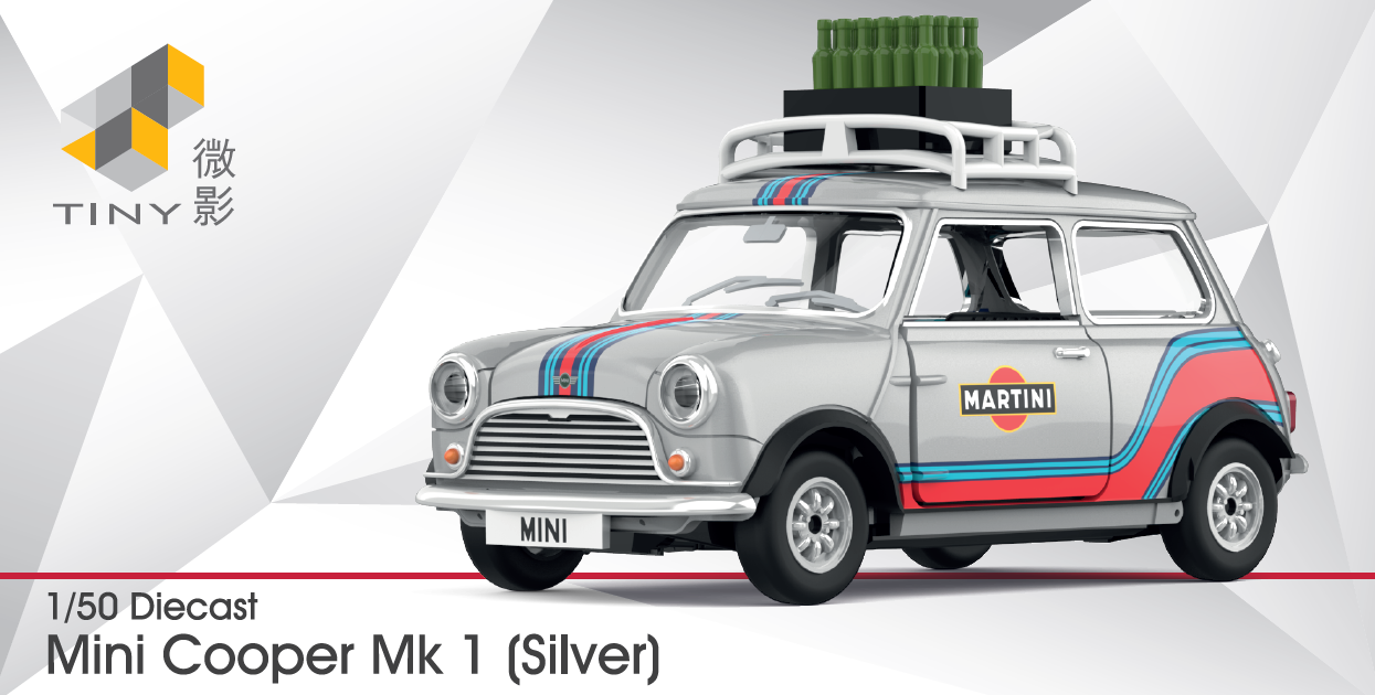 Tiny City 1:50 Mini Cooper Mk 1 (Silver) MINI0023 – Horizon Diecast