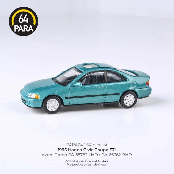 PARA64 1:64 1995 Honda Civic Coupe EJ1 Aztec Green RHD PA-65762