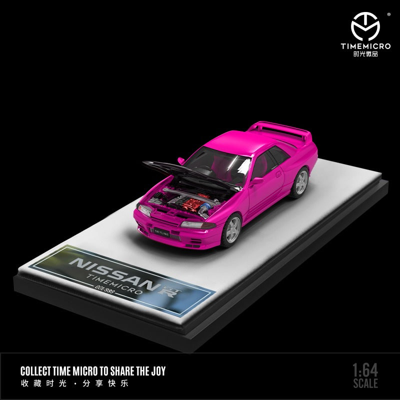 TimeMicro 1:64 Nissan Skyline GTR R32 Pink – Horizon Diecast