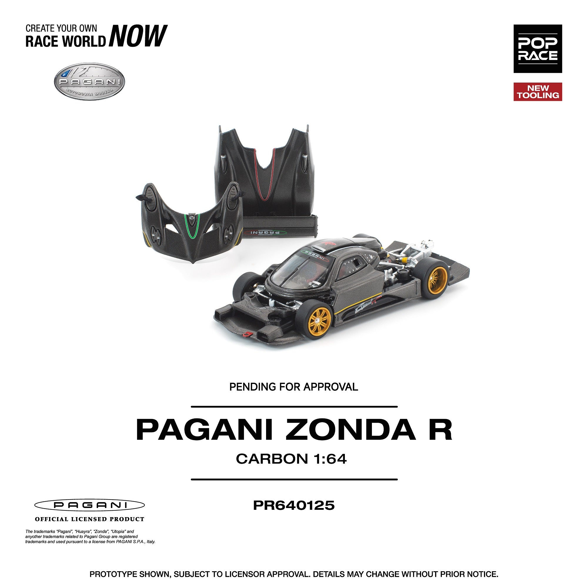 Preorder] POPRACE 1:64 PAGANI ZONDA R PR640125 – Horizon Diecast