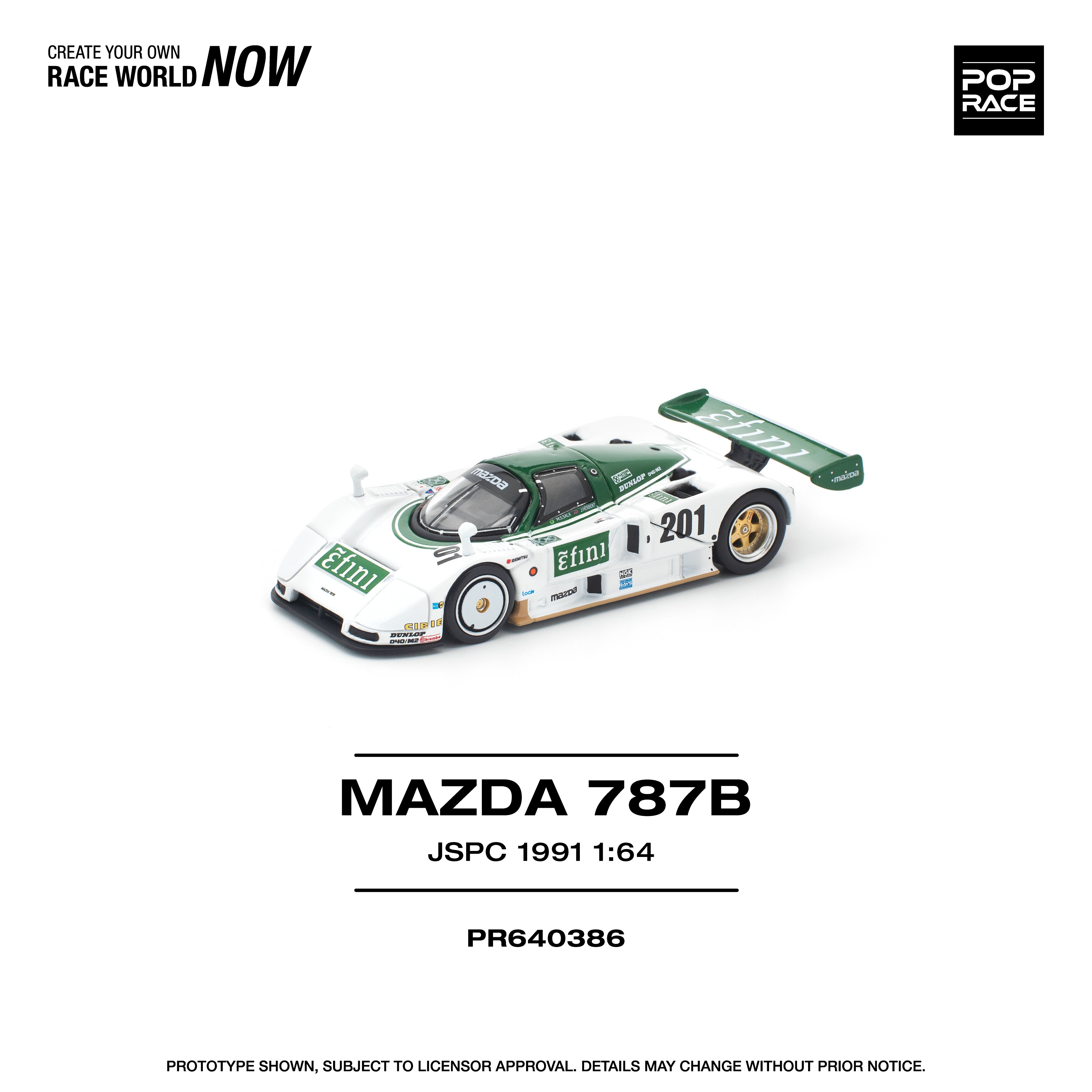 Preorder] POPRACE 1:64 MAZDA 787B JSPC 1991 PR640386 – Horizon Diecast