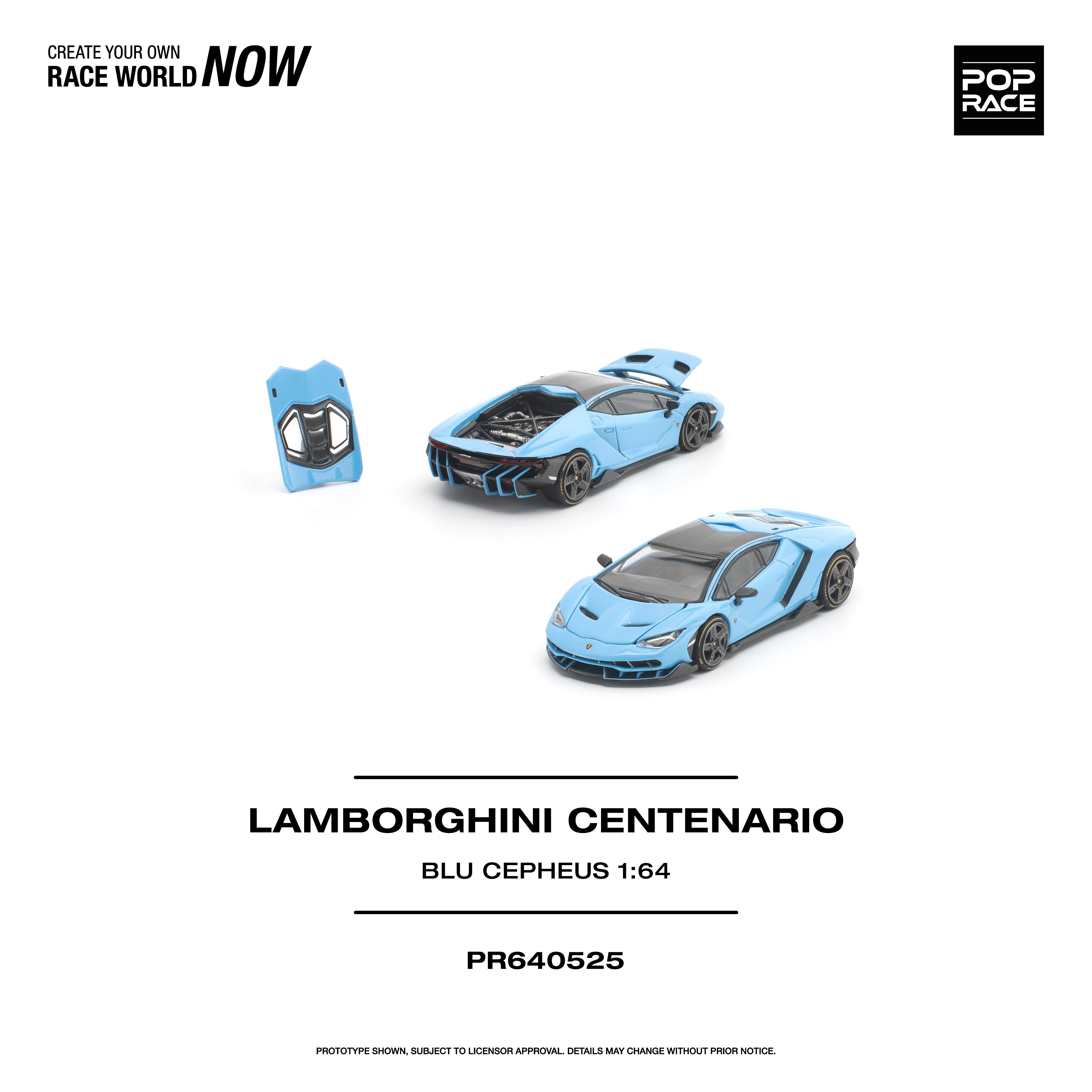 Preorder] POPRACE 1:64 Lamborghini CENTENARIO BLU CEPHEUS PR640525