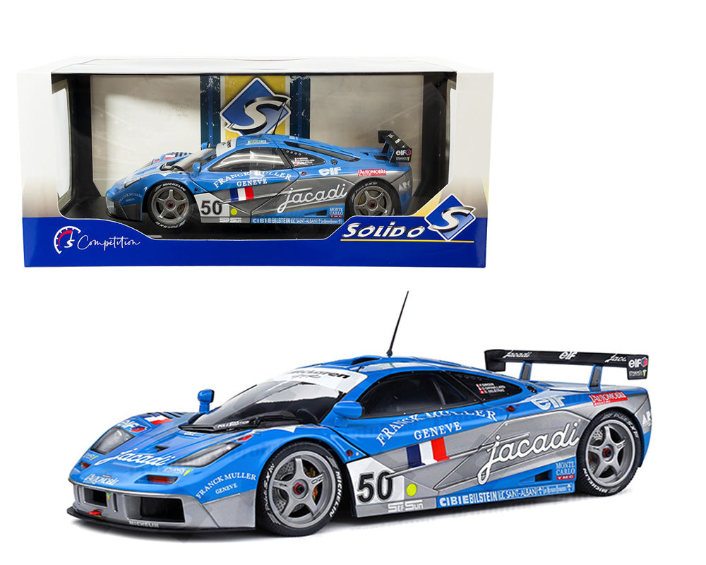 Solido 1:18 McLaren F1 GTR Short Tail 1995 24H Le Mans Giroux/Grouillard/Deletraz #50- Blue/Silver – Competition Series S1804109