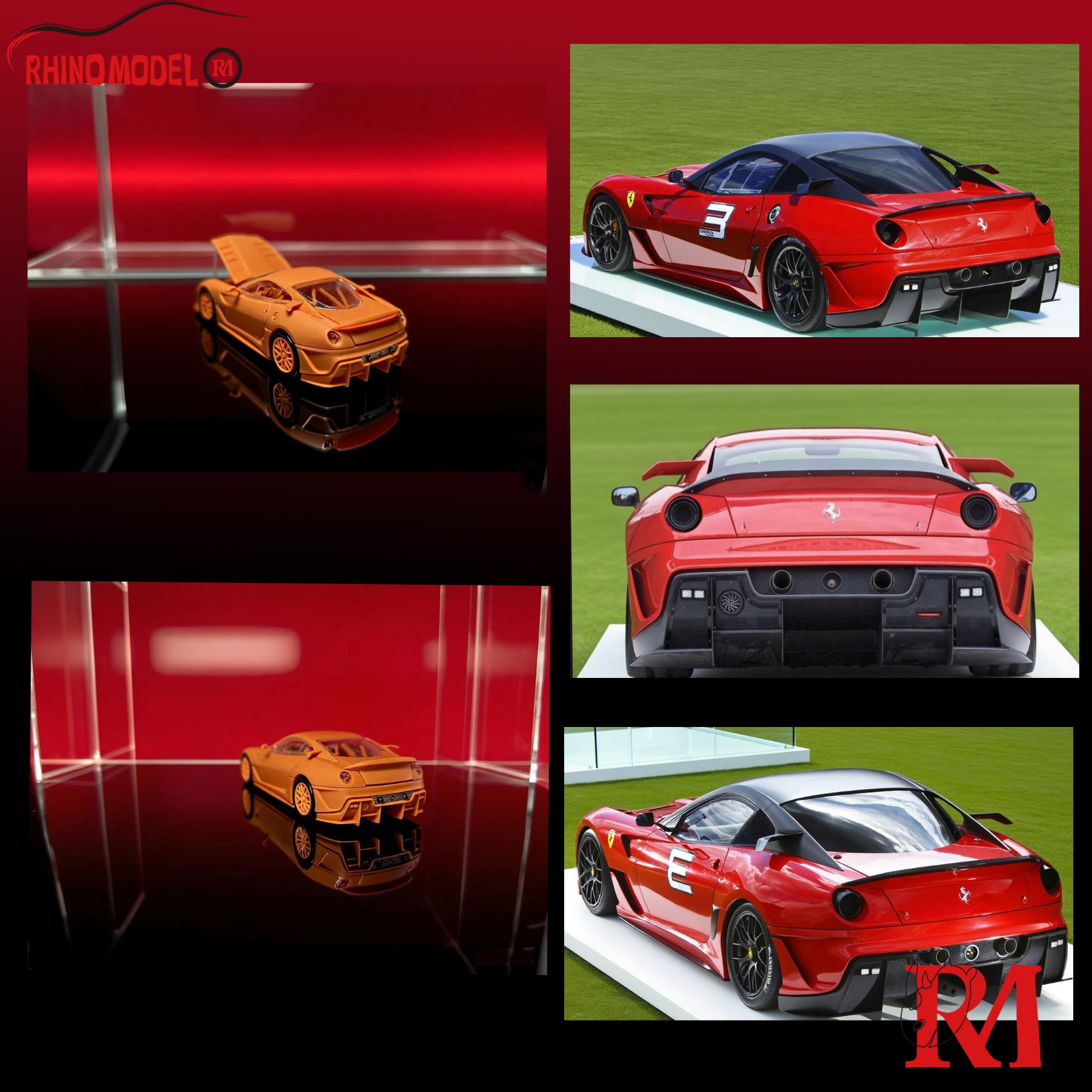 Preorder] Rhino Model 1:64 Ferrari 599XX - Red – Horizon Diecast