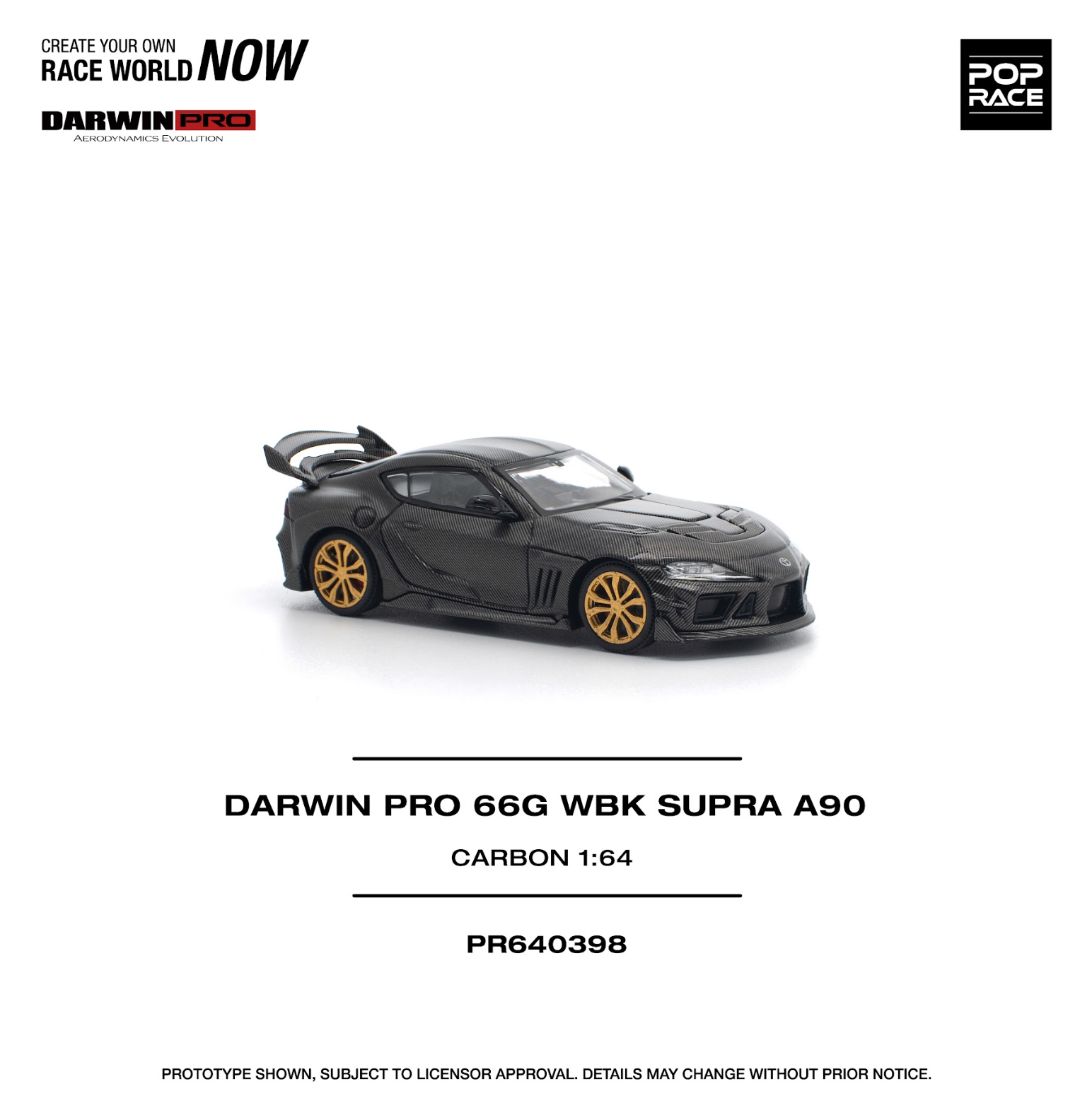 Preorder] POPRACE 1:64 DARWIN PRO 66G WBK SUPRA A90 CARBON EDITION
