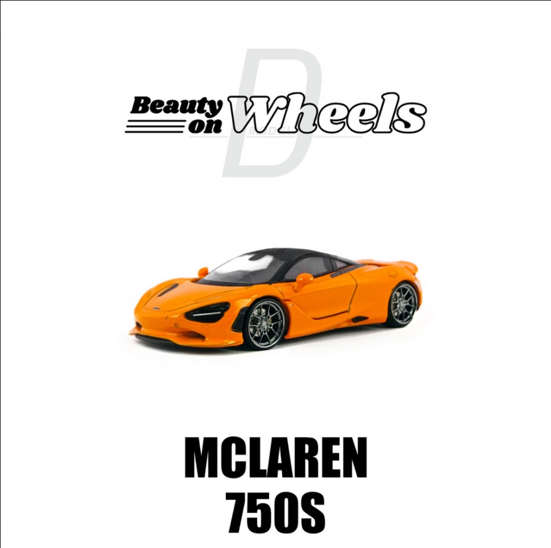 D MODEL BEAUTY ON WHEELS 1:64 McLaren 750S , Orange DBW052A