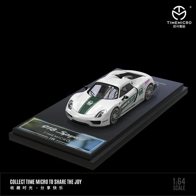 TimeMicro 1:64 Porsche 911 918 Dubai Police Car