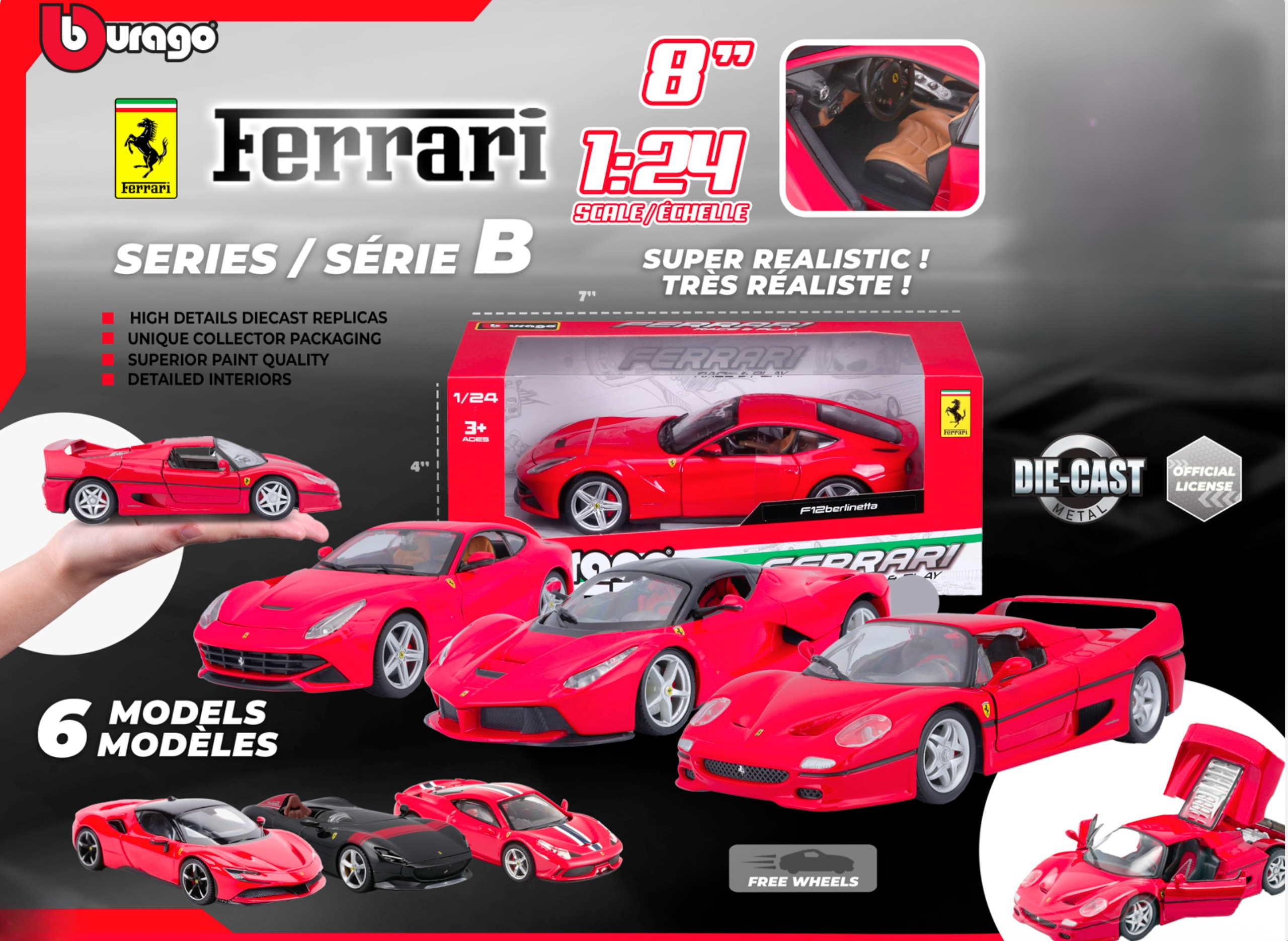 Maisto 1:24 FERRARI -Race & Play Drivr Serie B FERC7178 – Horizon