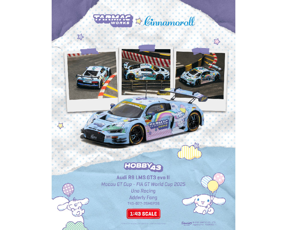 Preorder] Tarmac Works 1:43 Audi R8 LMS GT3 evo II Macau GT Cup