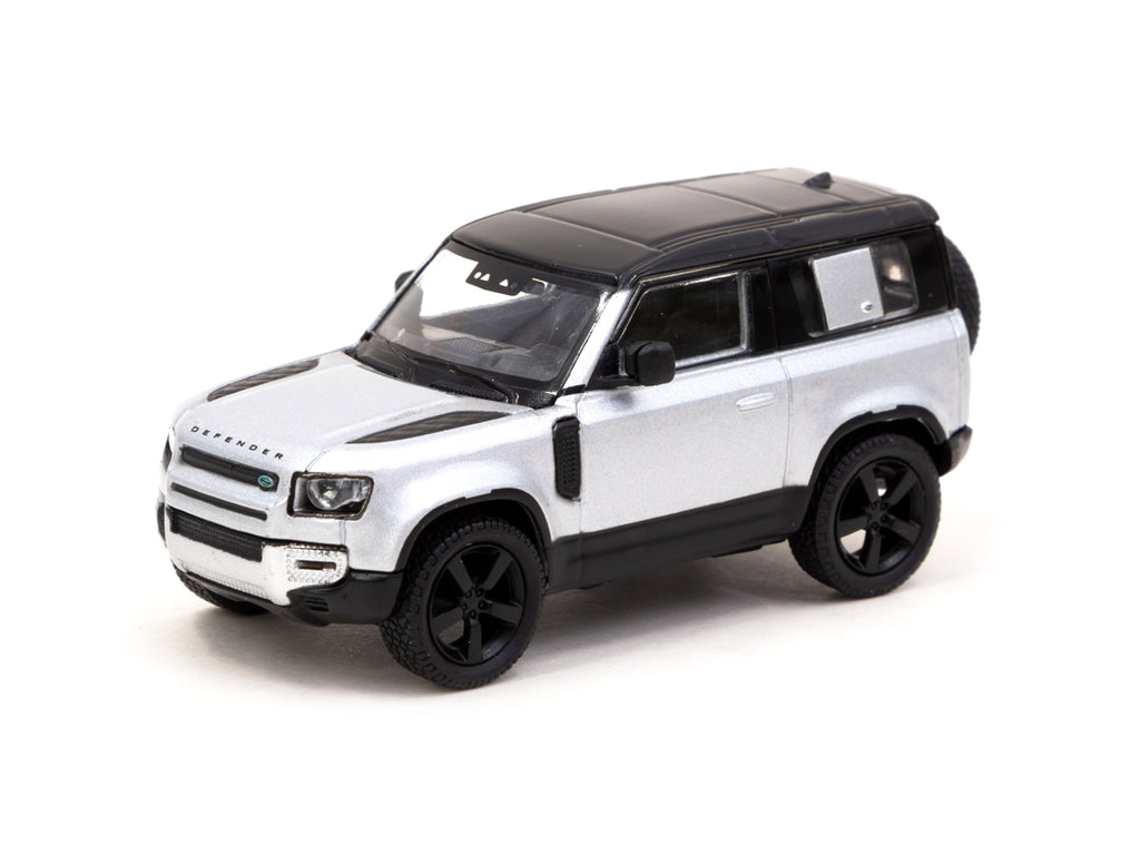 Tarmac Works 1:64 Land Rover Defender 90 Silver Metallic T64G-019