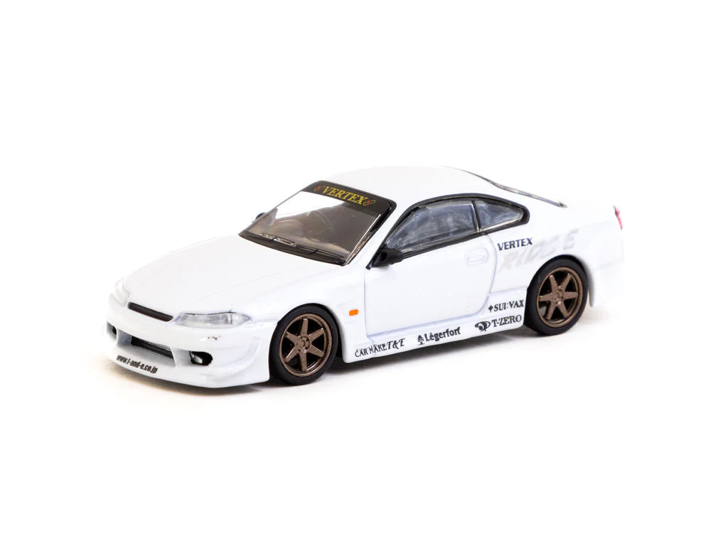 Tarmac Works 1:64 VERTEX Nissan Silvia S15 White T64G-023-WH Tarmac Works 1:64 VERTEX Nissan Silvia S15 White T64G-023-WH