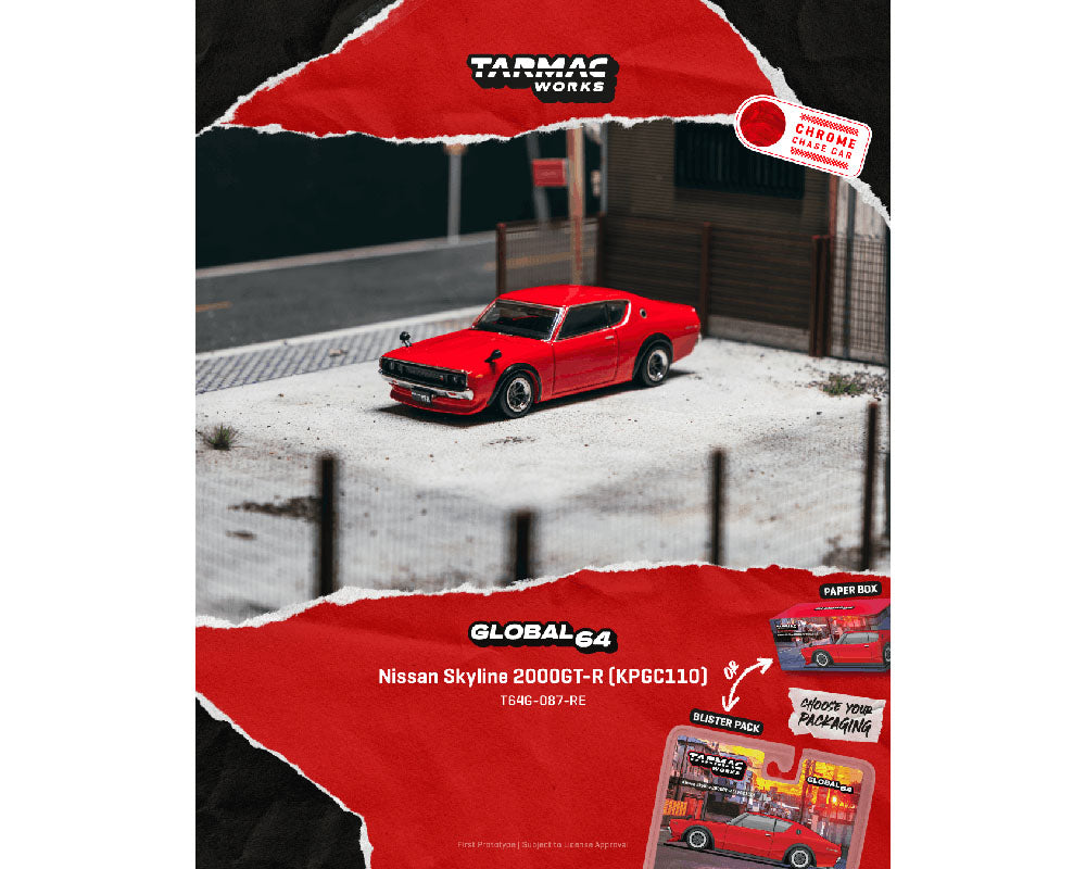 Preorder] Tarmac Works 1:64 Nissan Skyline 2000GT-R (KPGC110) Red