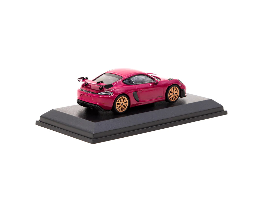 Tarmac Works X MINICHAMPS 1:64 Porsche Cayman GT4 RS Ruby Star Neo T64MC-004-PU Rear
