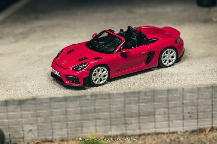 Minichamps X Tarmac Works 1:64 Porsche 718 Spyder RS Ruby Star Neo - COLLAB64 T64MC-008-RS