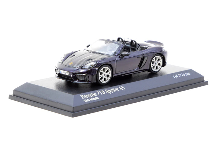 Minichamps X Tarmac Works 1:64 Porsche 718 Spyder RS Viola Metallic - COLLAB64 T64MC-008-VM