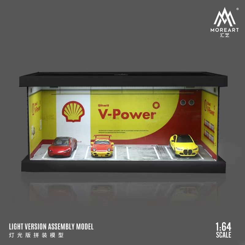 MoreArt 1/64 Shell V-Power ガソリンスタンド ジオラマ
